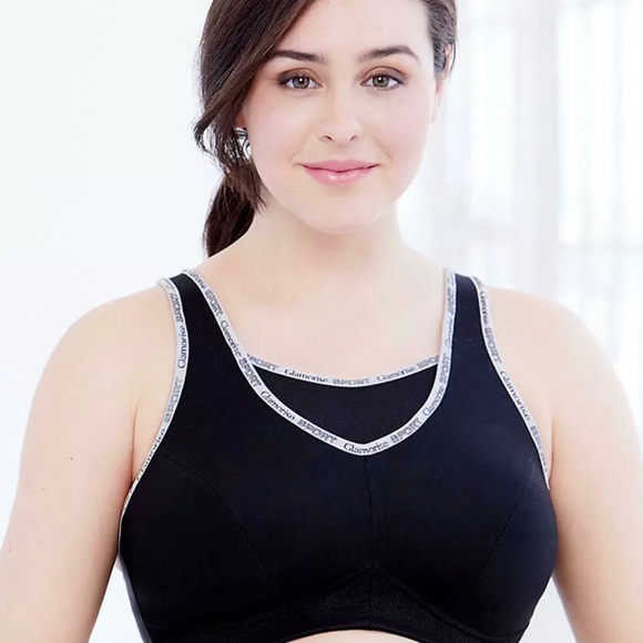 Glamorise Other - Glamorise Sport Black Gray plus 42G Wireless Bra